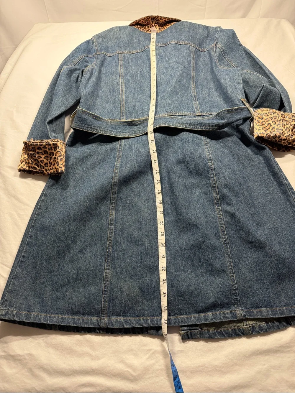 Berek by Takako Sako Woman's Lg Denim Bedazzled Trench with Silk Lining